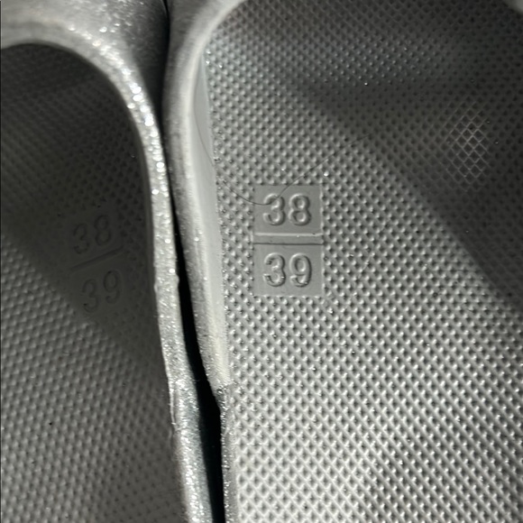 Silver Slide Sandals - Picture 3 of 3